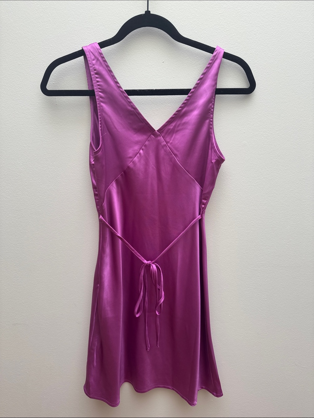 Princess Polly Magenta Satin Slip Dress - Picture 4 of 4